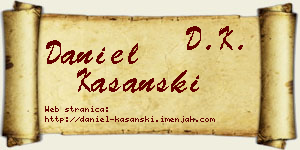 Daniel Kašanski vizit kartica
